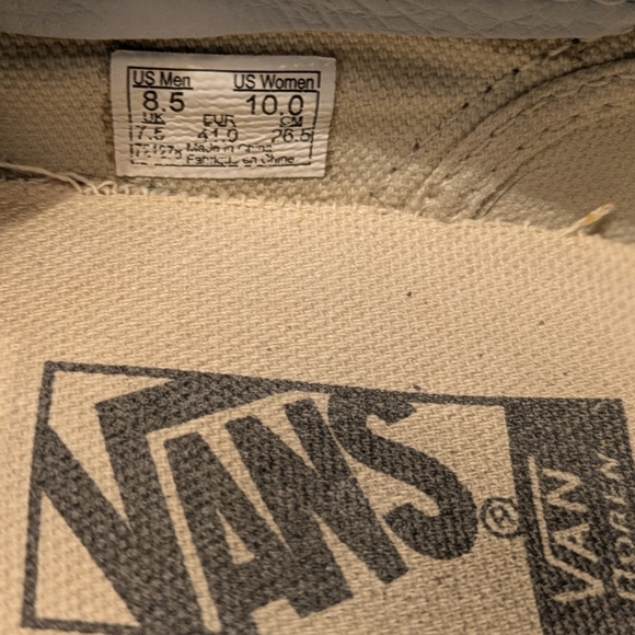 Rare! Vans Van Doren Holiday Pewter Classic SlipOn Shoes Sz : Mens 8.5 Womens 10 - Picture 7 of 7